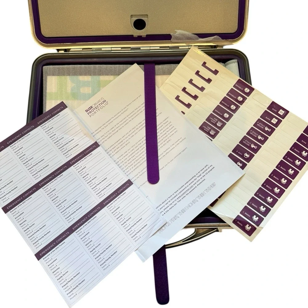 Suze Orman Protection Portfolio Kit Silver Family Financial Organize & Protect